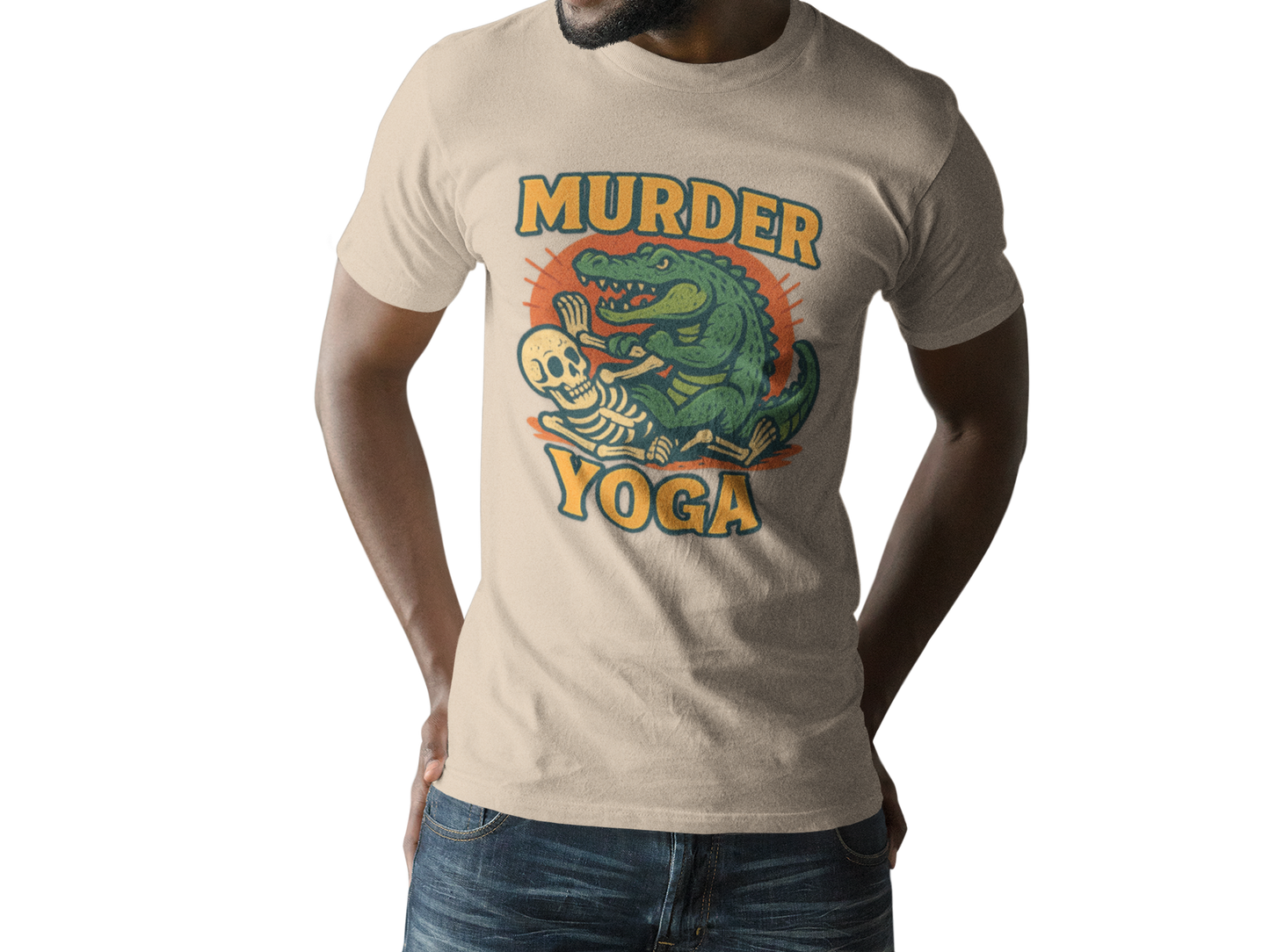 Murder Yoga Alligator BJJ Men/Unisex T-Shirt | Gracie Bradenton Branded